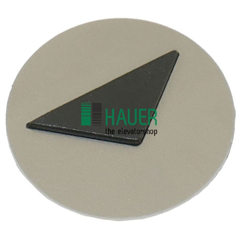 D29, Tastplatte 32mm rund, Taktil 15mm, schwarz, Pfeil ab