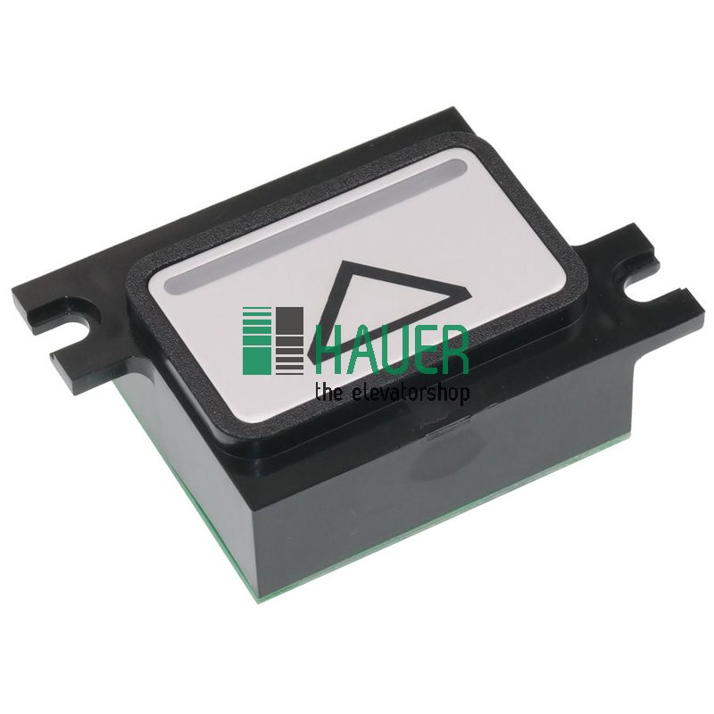 Botonera M, boton con placa circ.MBQ1 con confirm.llamada flecha arriba