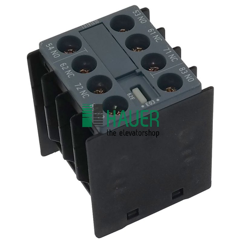 Bloque de interruptores auxiliares, 62E, 2NO+2NC, 4 polos, conexión roscada