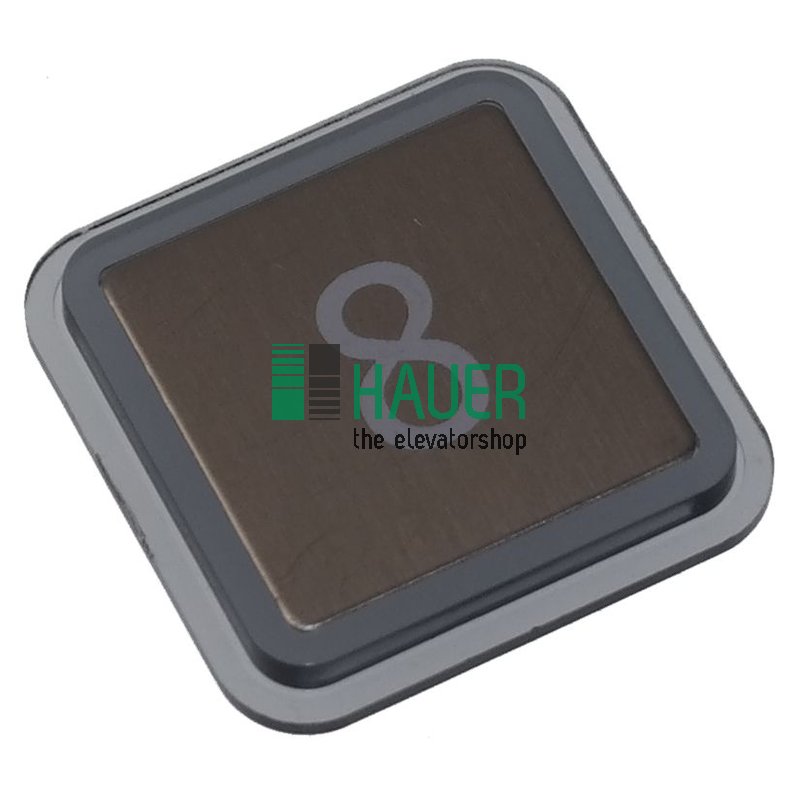 Druckknopfkappe, Blende m. V2A-Einlage, 8