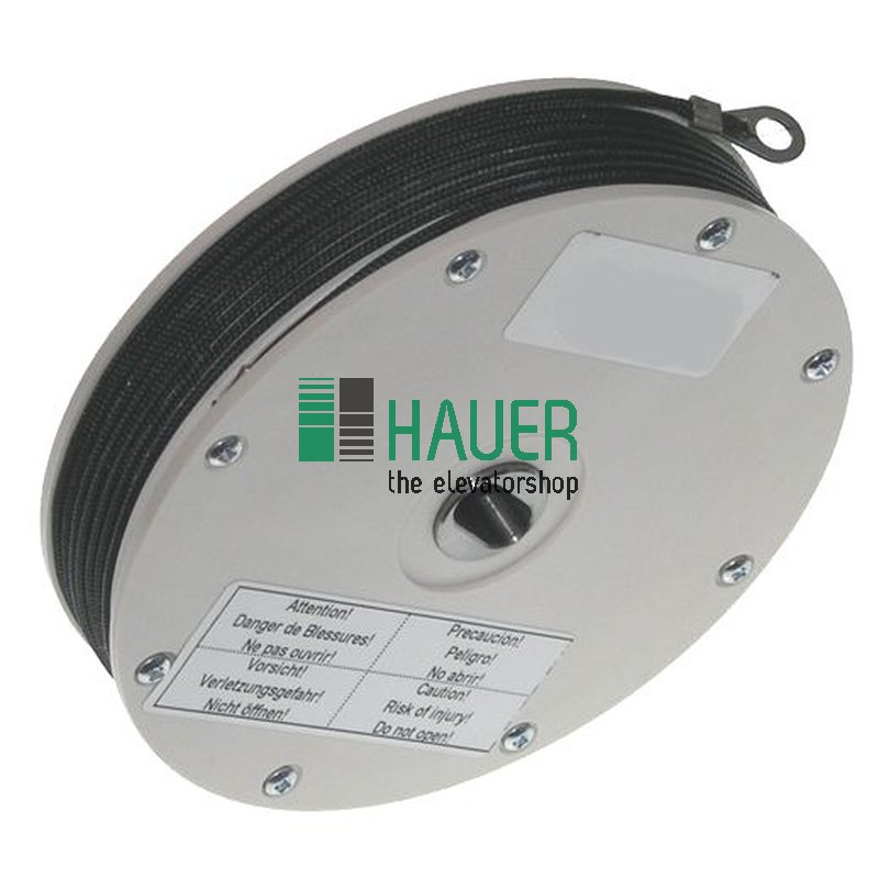 Federseilrolle 50N, 2m Seil, 8-er Innenvierkant