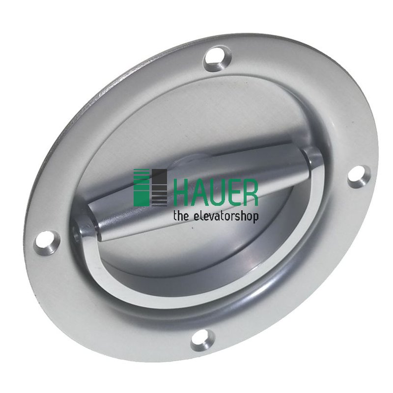 Klappringmuschelgriff EV1 eloxiert mit 10mm Vierkantstift