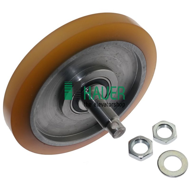 Laufrolle D180, Gummibelag, Achse M20x100