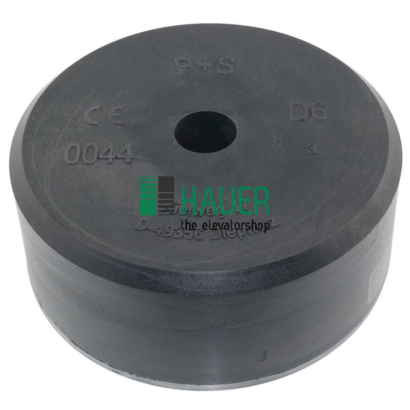 P+S, Aufsetzpuffer D6 Typ A, 220x80mm mit runder Stahlplatte