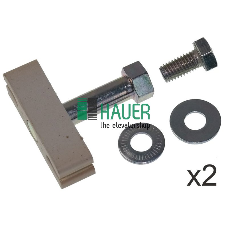 Guia de puerta  16mm, T3H umbral Juego=2