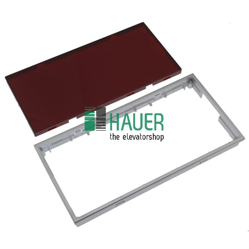 Cadre 8C avec couvercle en verre rouge pour l'affichage