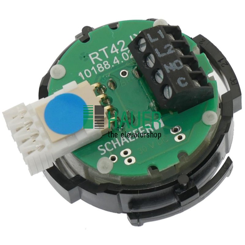 RT42, IX, caja V2A pol., 30V azul, placa V2A mate, forma negra, 6