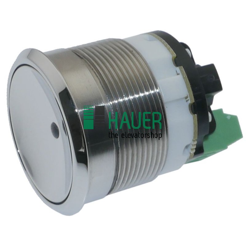 Alarmtaster vandalensicher, 230V, rot, chrom poliert