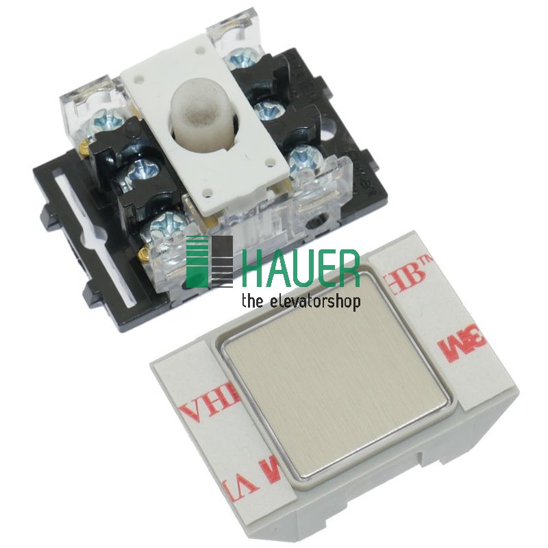 Bouton poussoir KUV-11.GL24-O-2, NO/NC, lampe 24V, anti-vandalisme