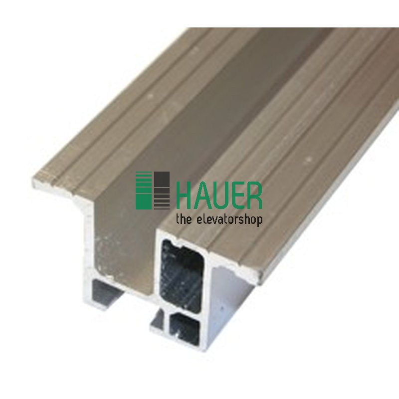 Door sill for automatic door, alu, central opening, 2 panel, CO=700