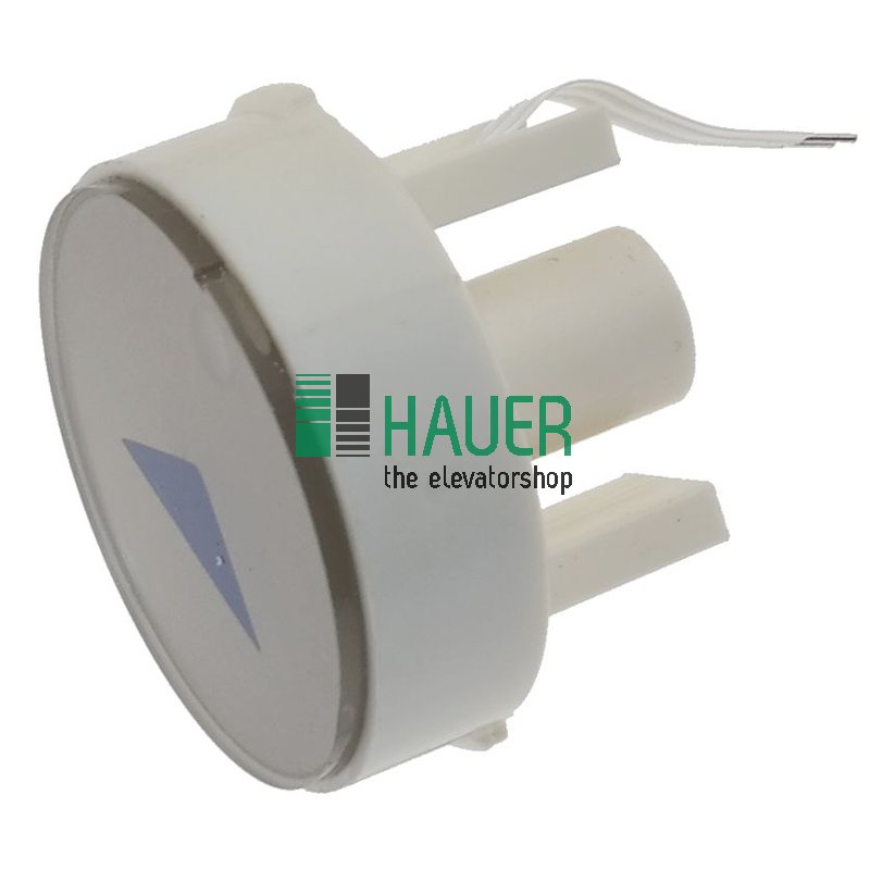 Bouton D1, vert, fleche sur