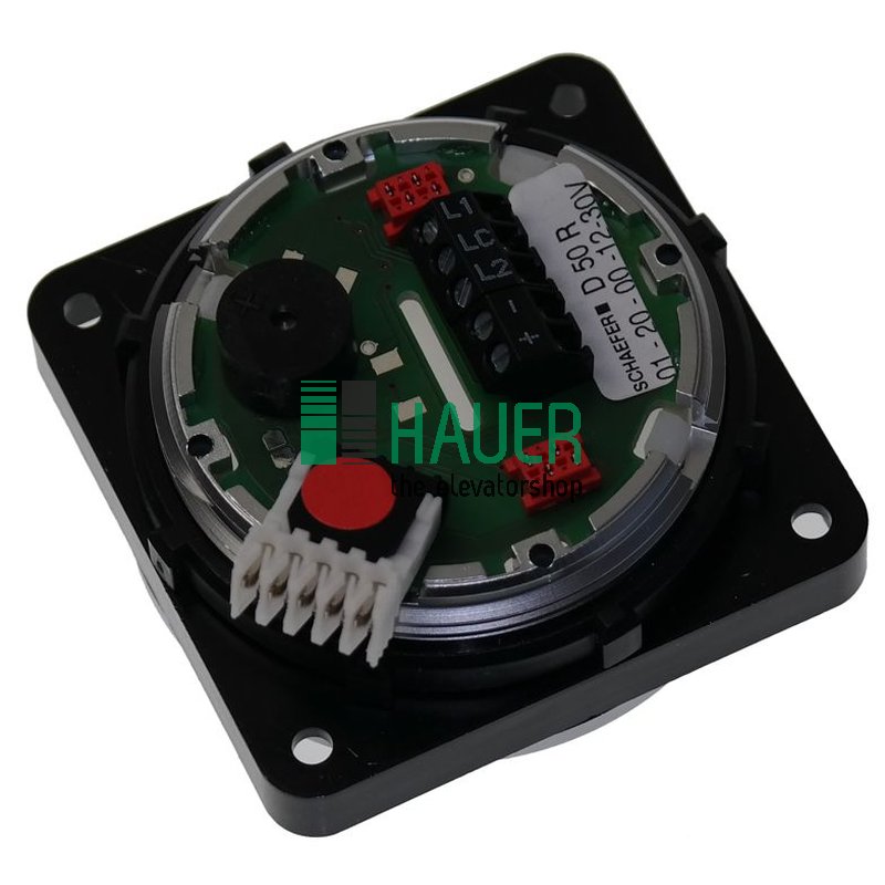 D50 R, case P-Cr, VIII, 12-30V red,buzzer 12-30V,  platePolyc. clear, no sig