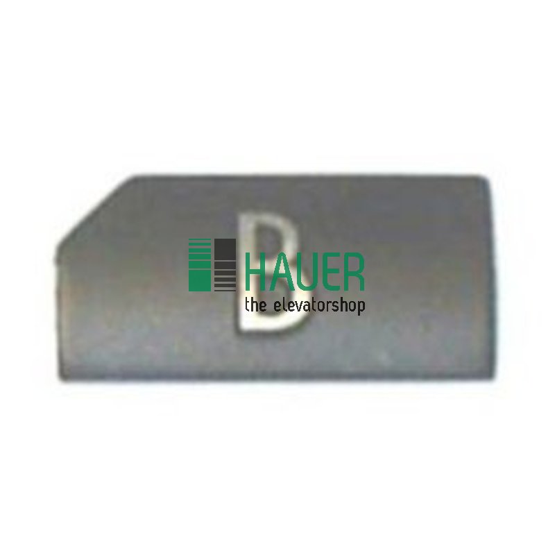 Bouton poussoir M10 AL noir tactile, insert B