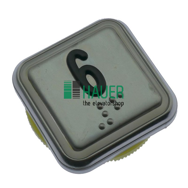 Base de boutons-poussoirs p. Haushahn, sans circuit imprimé, braille tactile 6