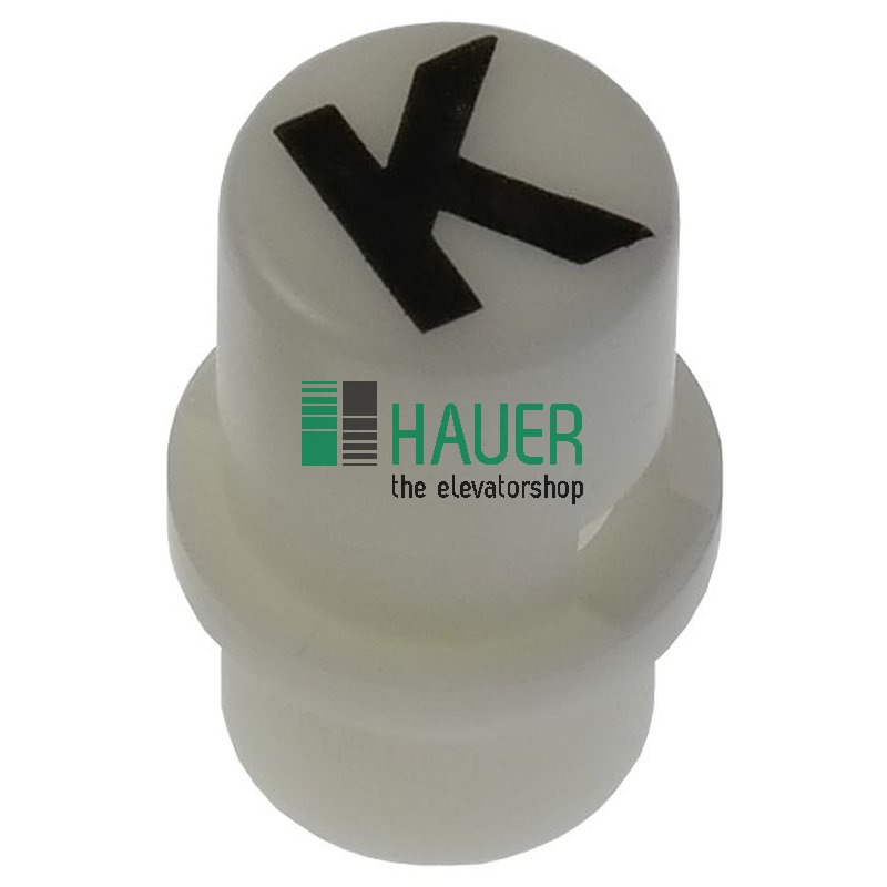 Druckknopf, D15.6, weiß, Gravur K