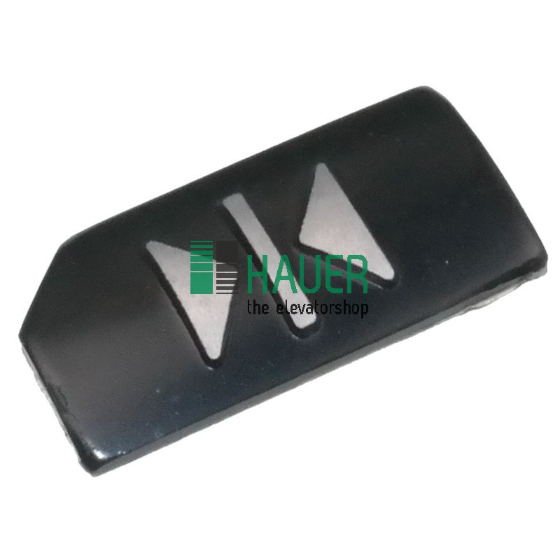 Bouton poussoir M10 AL noir tactile, insert ferme port