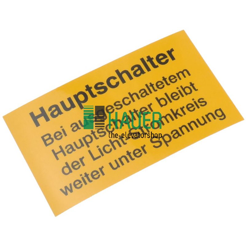 Klebefolie: Bei abgesch. Haupts.ist Lsk weit.unt.Span