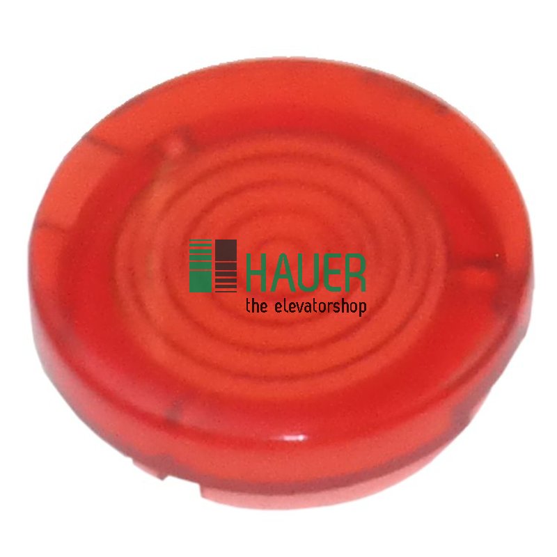 Flachblende transparent, rot