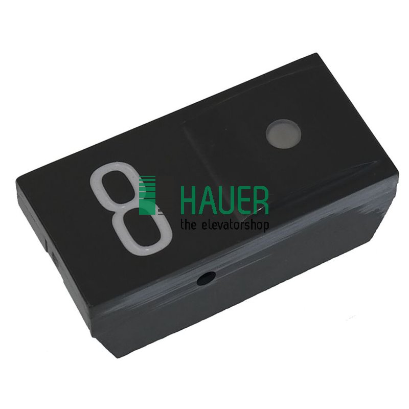 Push button, insert S-grey, with lense, 8