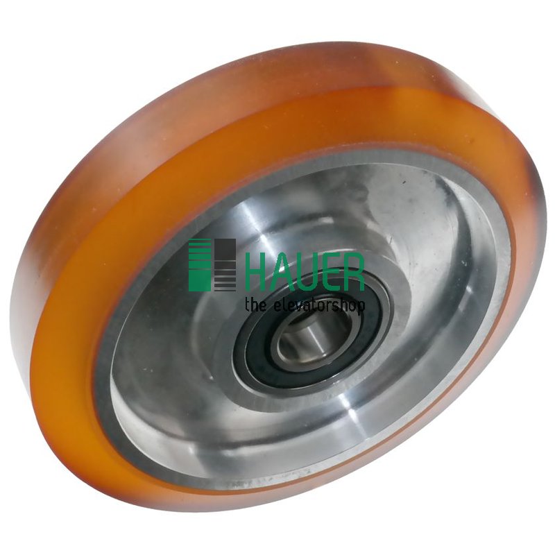 Guide roller VAL, 153/20x32/22mm, 2x 6204 2RS, Vulkollan 65°