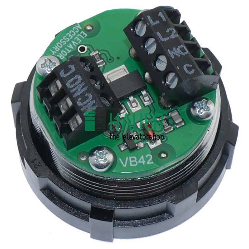 VB42, XI, Geh. Cr-pol., 12-30V blau, Tastpl. V2A matt, gepr. Pfeil auf/ab