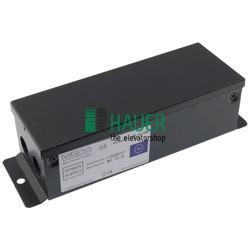 Fuente de alimentación Weco G5, 24VDC con estado (EN81-20), con zumbador