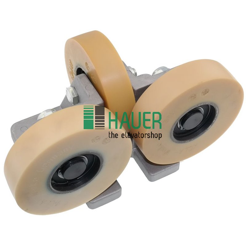 Rollenführung AR1B EMQ, 2x Rolle 125x30 u. 1x Rolle 120x30