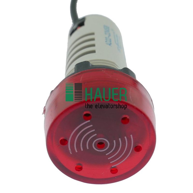 Zumbador rojo intermitente con cable de 10 m