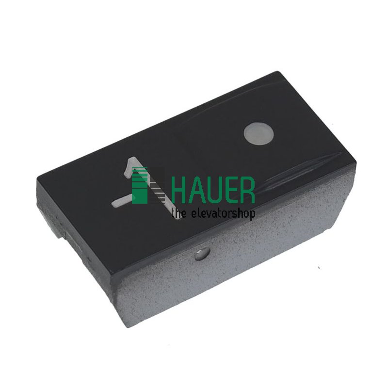 Push button, insert S-grey, with lense, -1