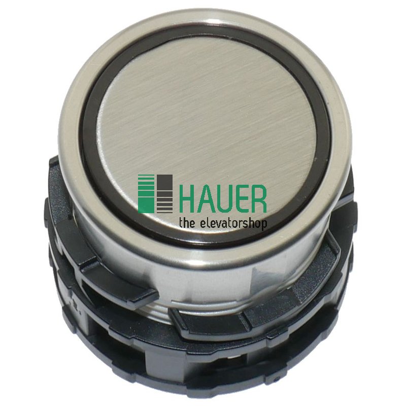 Bouton rond 30mm, LED rouge 24V, NO/CO, sans enseigne