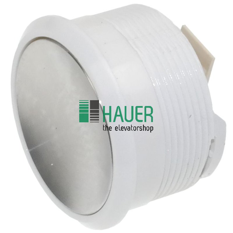 Bouton blanc fini inox brosse (MCS)