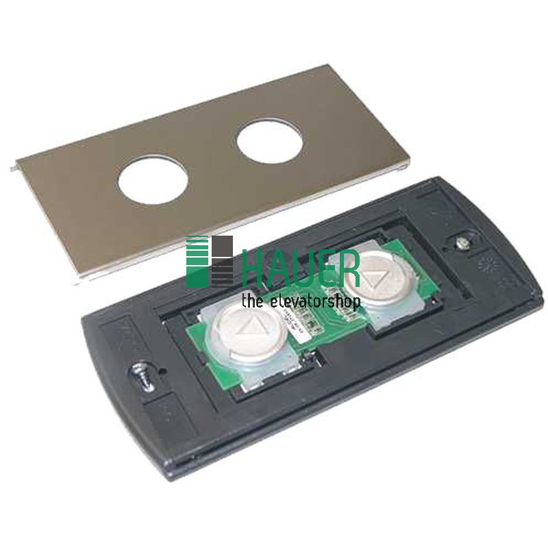 Druckknopfeinheit Metall 2-Knopf mit Edelstahl-Blende