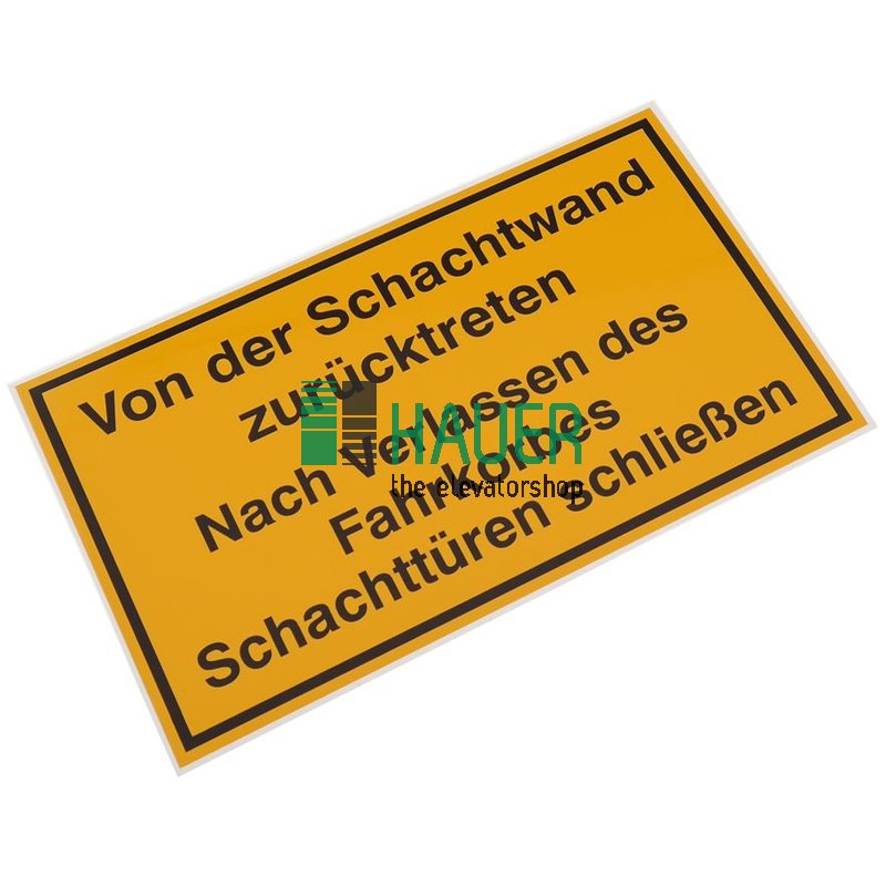 Klebefolie: Von der Schachtwand zurücktreten 200*120