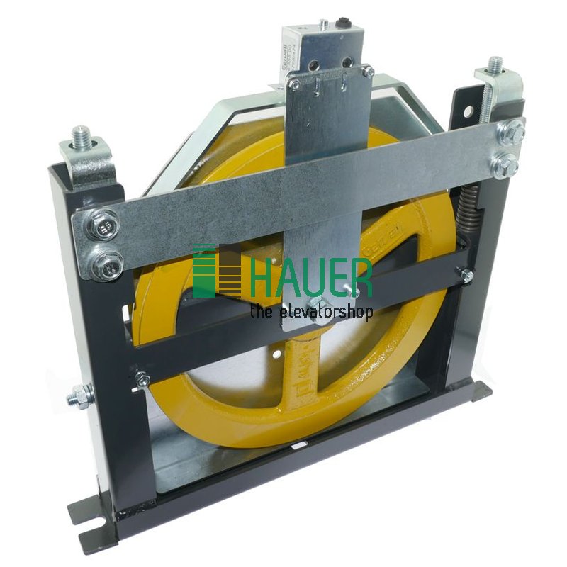Spannrolle mit Federn d=300 (Auf/Ab) , für Bodenbefestigung, für Seil 6-8mm
