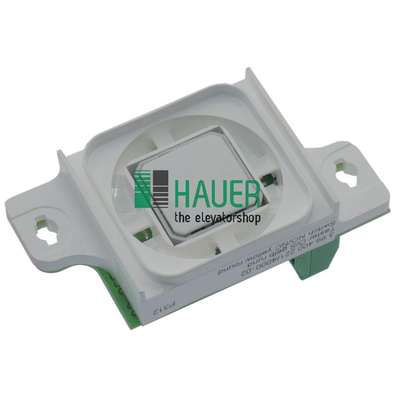 Bouton poussoir, LED jaune, 24V, 1NO/1NC, alarm