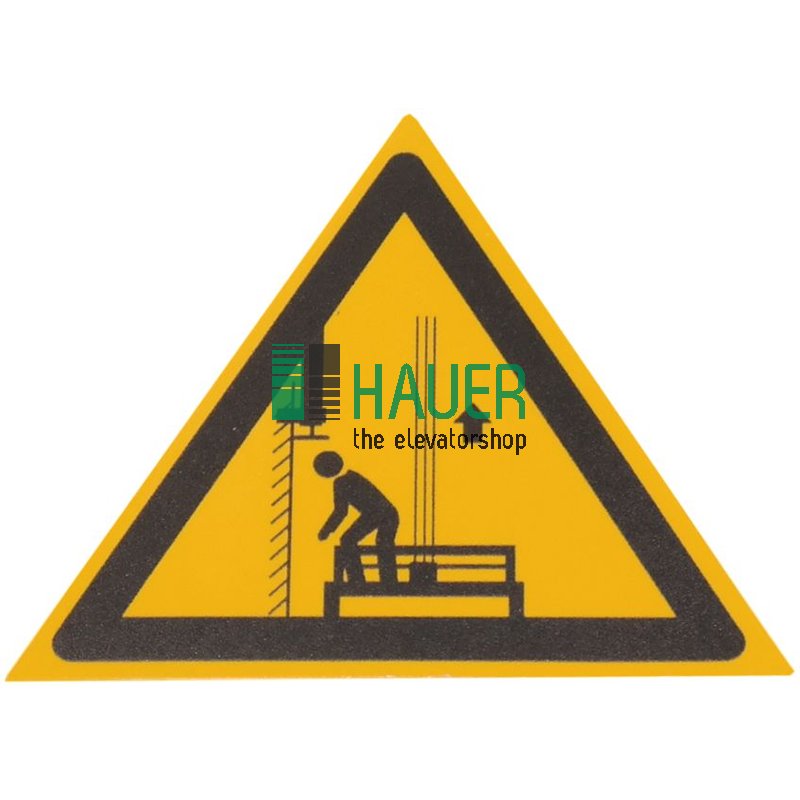 Warnschild für Kabinendach A=50
