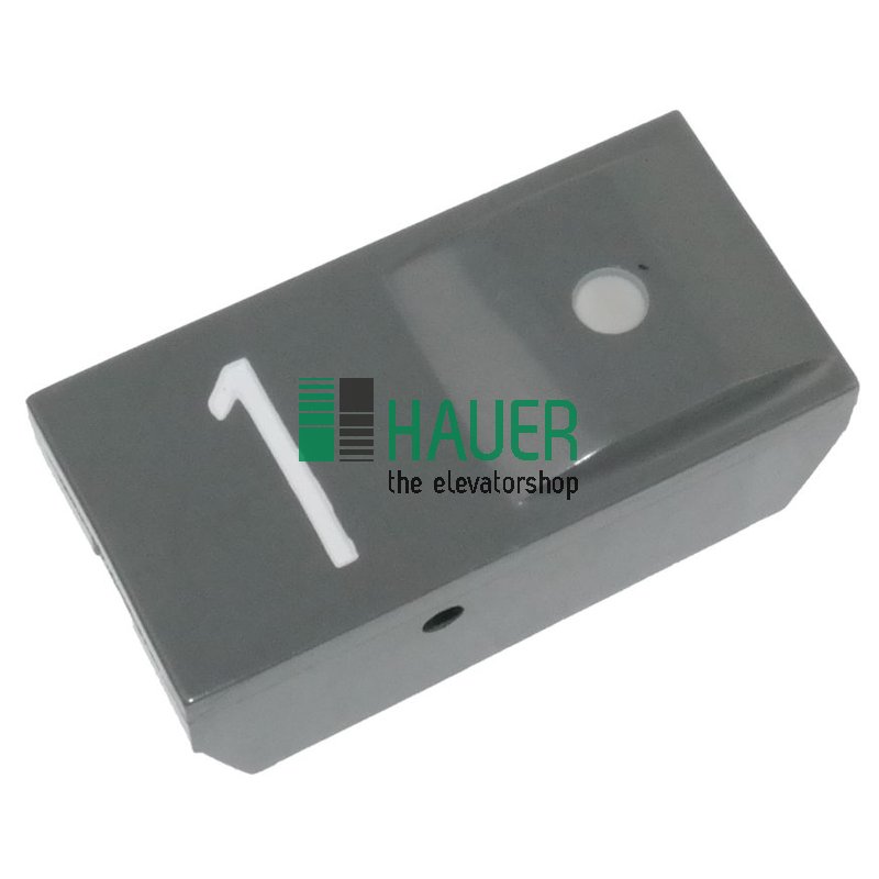 Push button, insert S-grey, with lense, 1