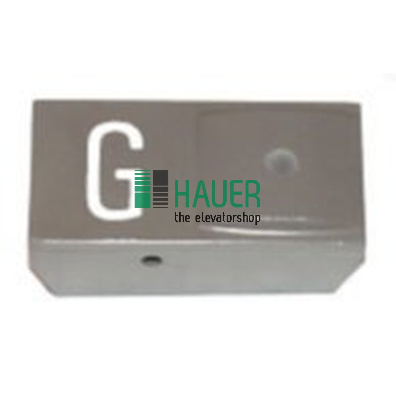 Push button, insert S-grey, with lense, G