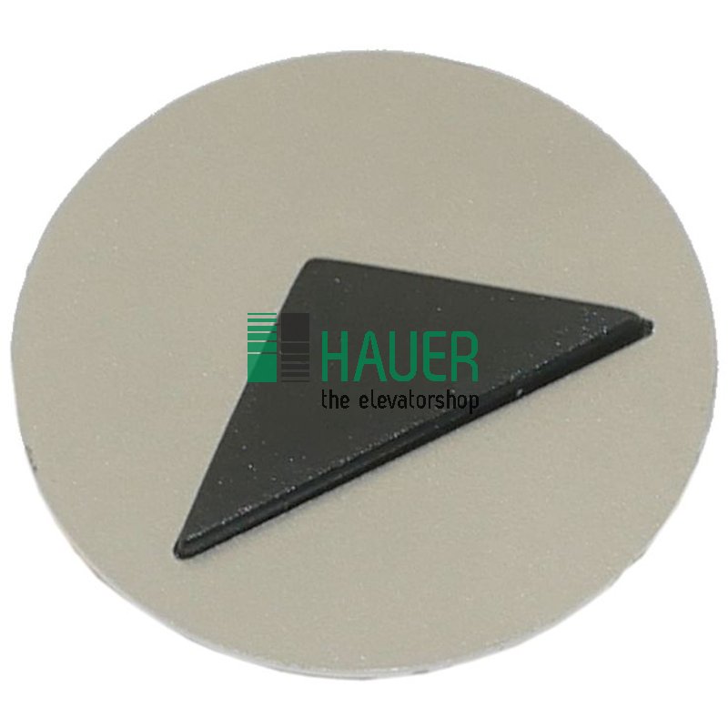 D29, Tastplatte 32mm rund, Taktil 15mm, schwarz, Pfeil auf