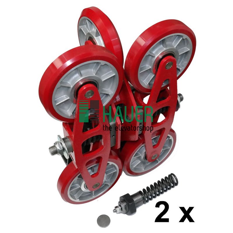 Rollenführung Modell A rot Poly, Set=4