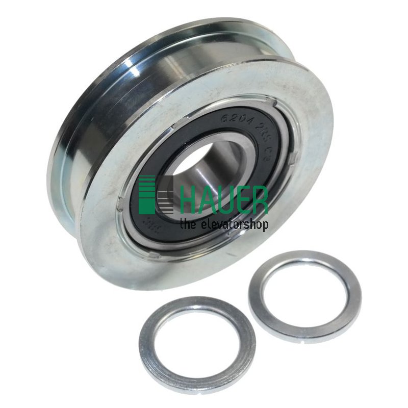 Türrolle D70/63.5/20*17.5, R+C4391Rechtecknut 14, Ganzstahl