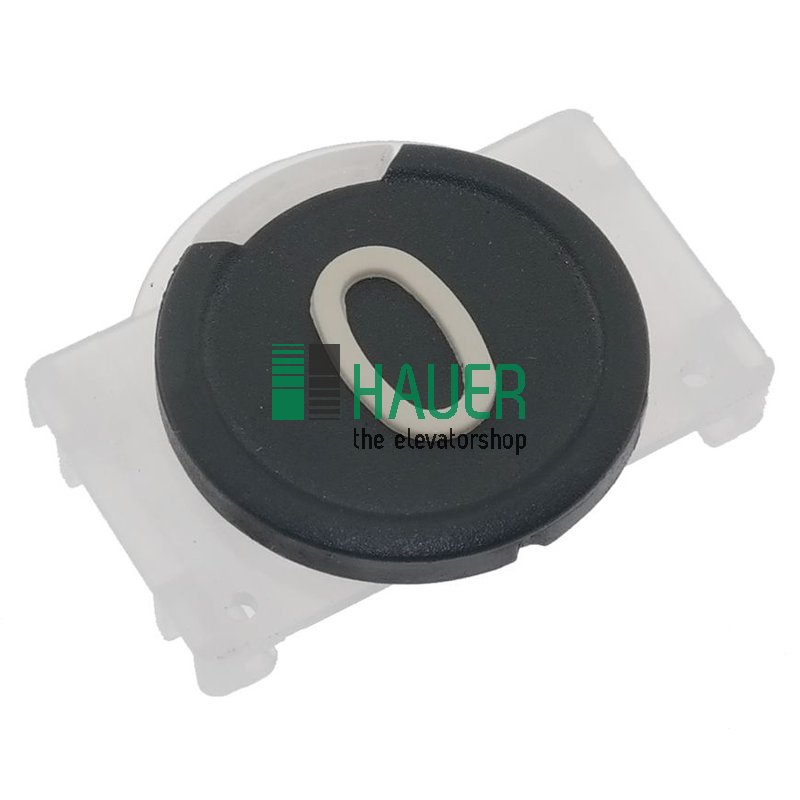 Button plastic,  black,  0