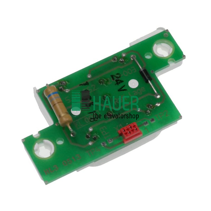 Bouton poussoir (confirmation rouge), 24V