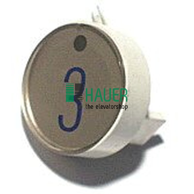 Push button, D1, green, 3