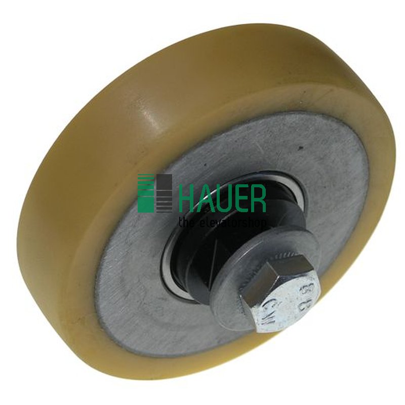 Laufrolle VSL 100/20x25 VU93, 2 Lager 6004 2RS überdreht m. Achse u. Befest.