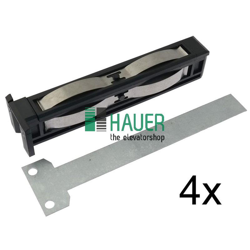 Guide shoe insert for rail  8