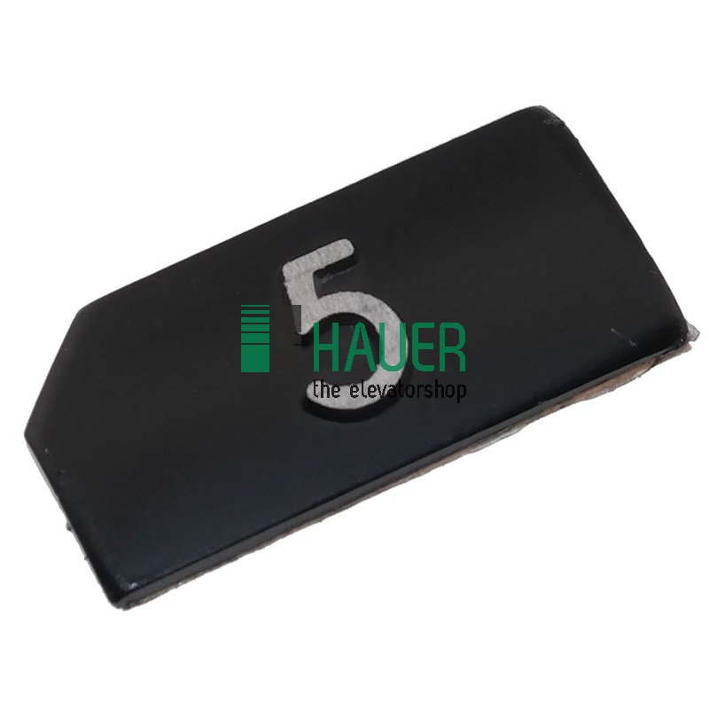 Bouton poussoir M10 AL noir tactile, insert 5