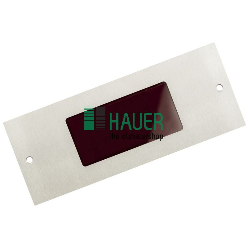 Cover V2A 210x84mm with window 48x99mm red