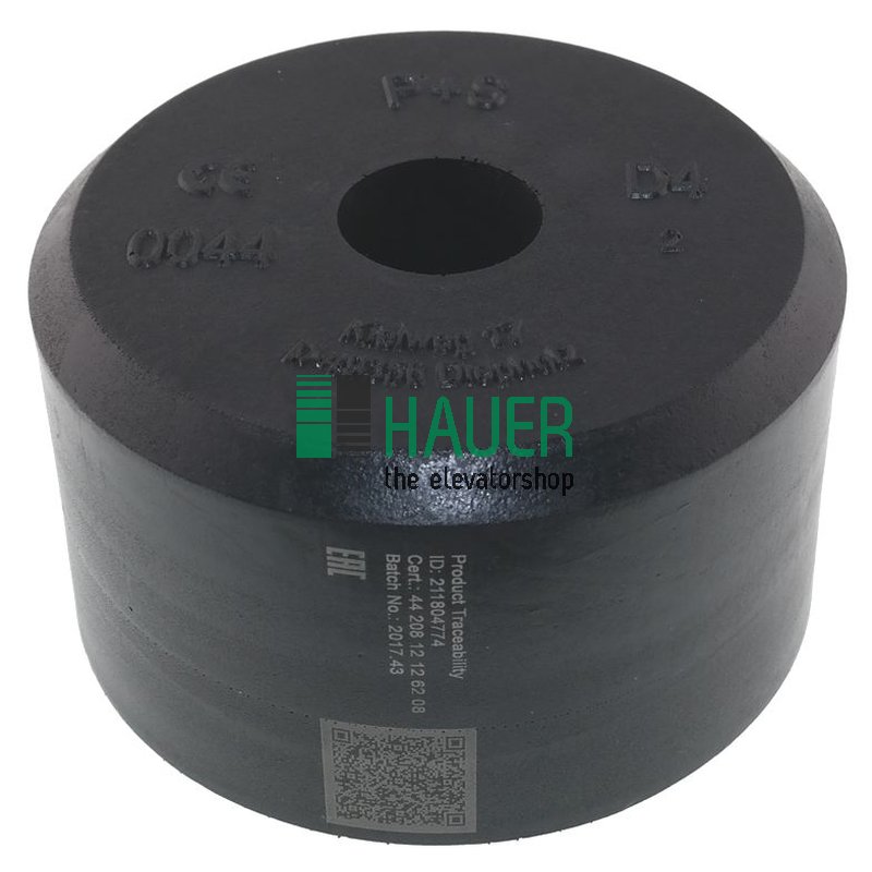 P+S, Aufsetzpuffer D4 Typ D, 140x80 mm mit eingeschäumtem Metalleinleger