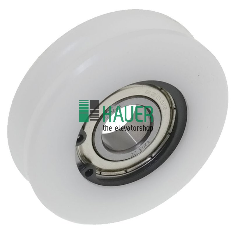 Door roller D70/60/17*18.3, round groove 10.5 (groove not central)